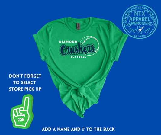 Diamond Crushers Base Runner: Adult T-Shirt