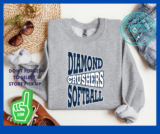 Diamond Crushers Pennant:  Adult Crewneck Sweatshirt