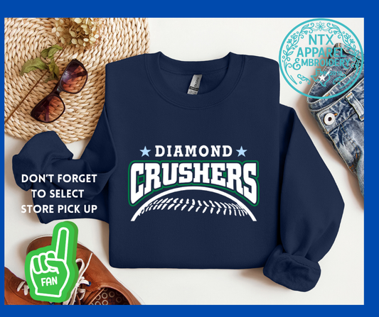 Diamond Crushers Bold:  Adult Crewneck Sweatshirt