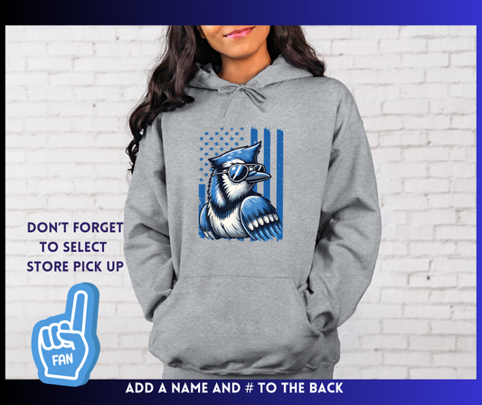 Blue Jays Patriotic: Adult Hoodie