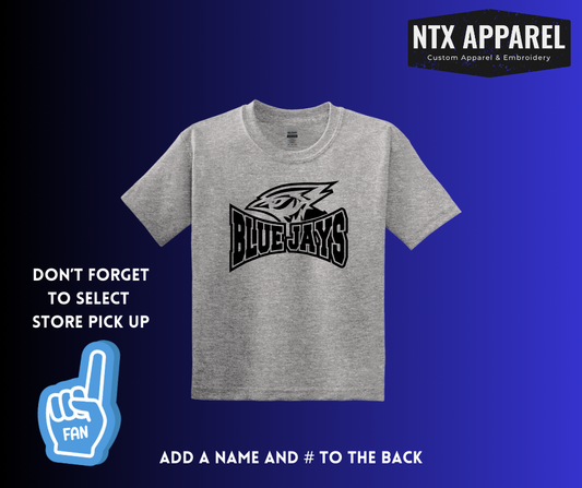 Blue Jays Black Print: Youth T-Shirt