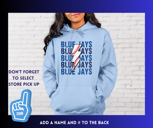 Blue Jays Lightning Strike: Adult Hoodie