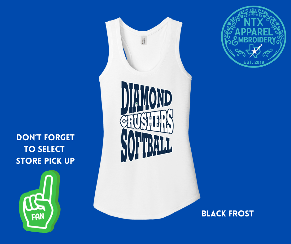 Diamond Crushers Pennant: Adult Racerback Tank