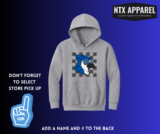 Blue Jays Checkered- Youth Hoodie