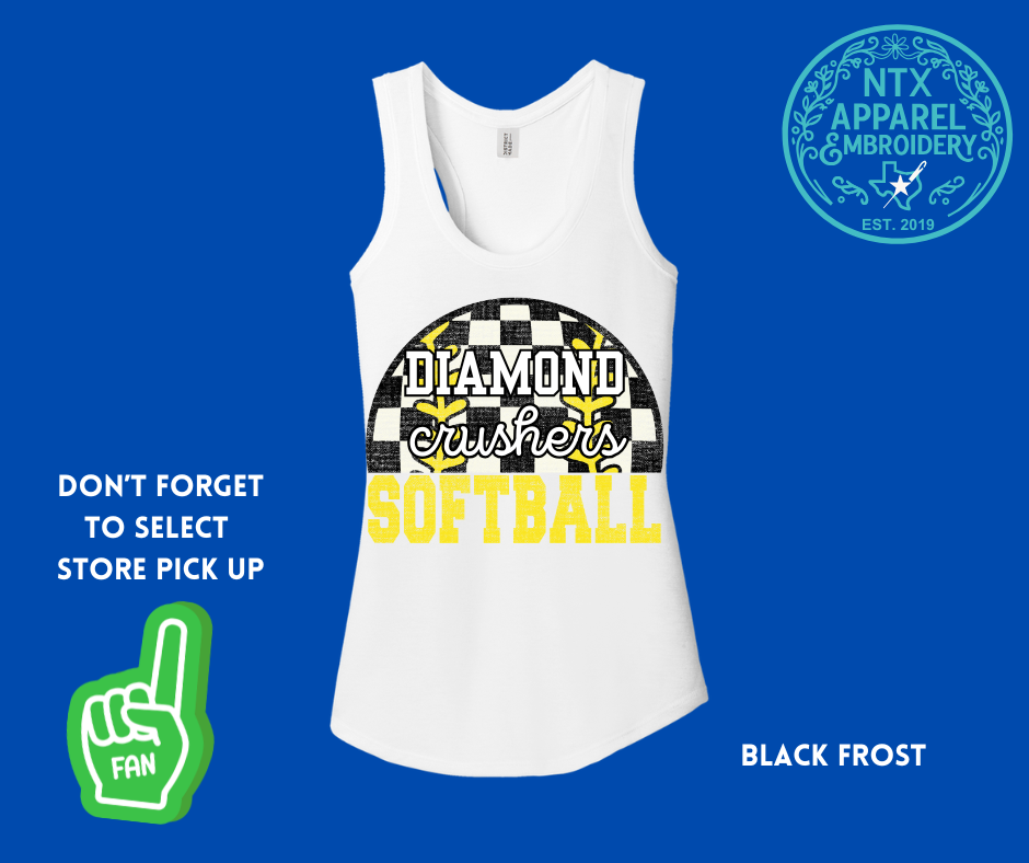 Diamond Crushers Offspeed: Adult Racerback Tank
