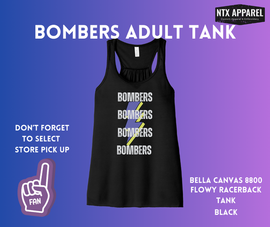 Bombers Bombers: Adult Flowy Racerback Tank Top