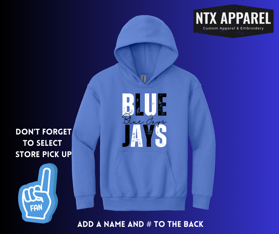 Blue Jays Black & White - Youth Hoodie