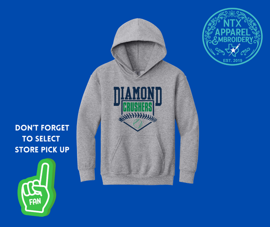 Diamond Crushers Home Run: Youth Hoodie