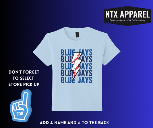 Blue Jays Lightning Strike: Youth T-Shirt