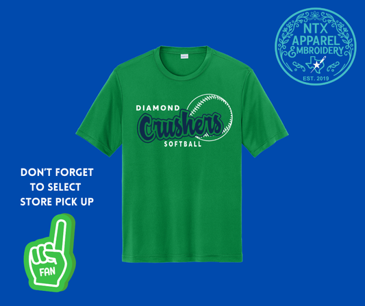 Diamond Crushers Base Runner: Adult Dri Fit T-Shirt