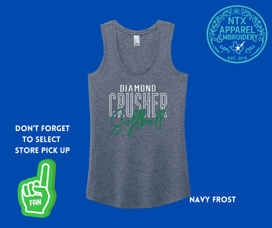 Diamond Crushers Softball: Adult Racerback Tank