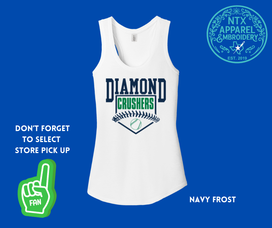 Diamond Crushers Home Run: Adult Racerback Tank