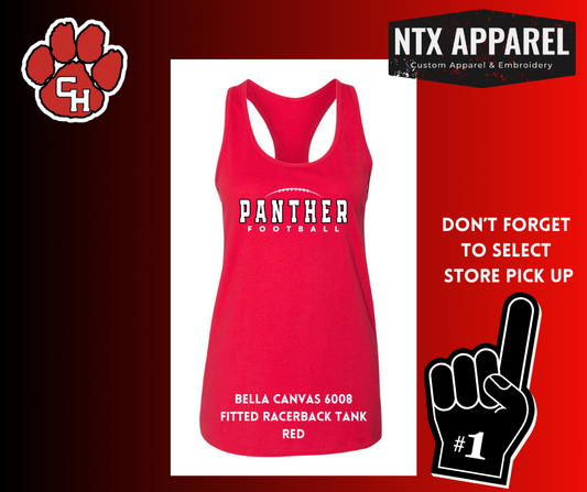 Panther Red- Fitted Racerback Tank Top