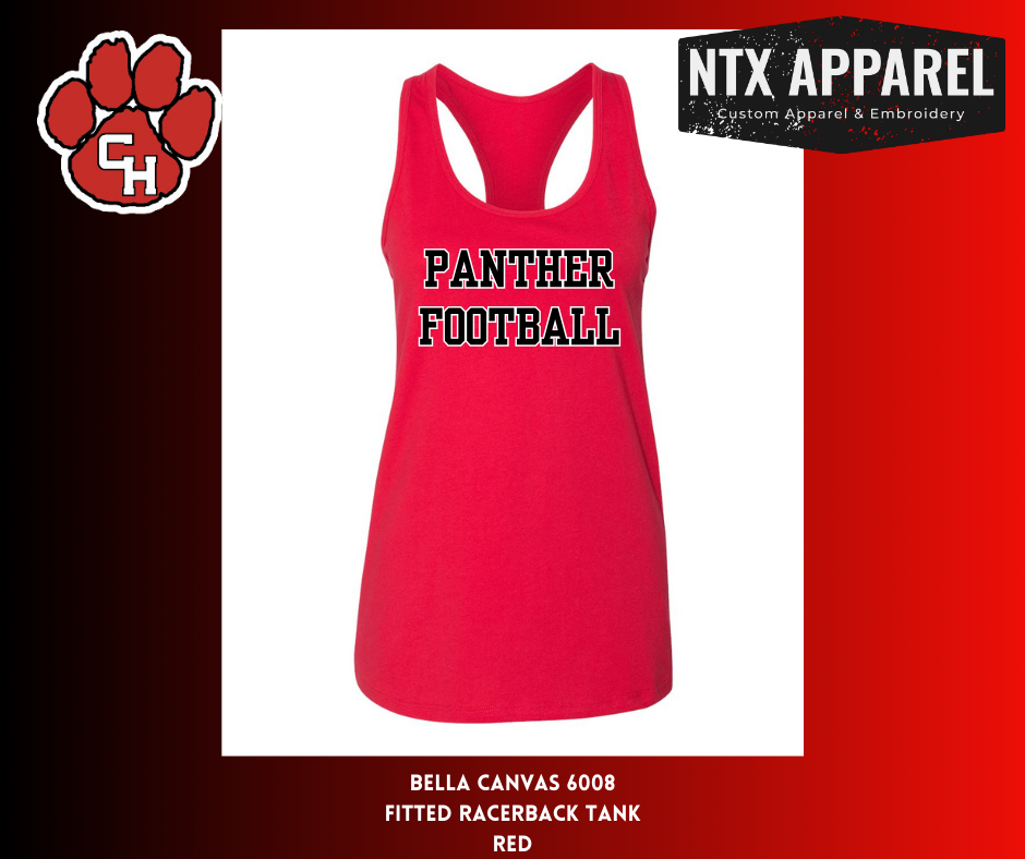 Panther Football Block- Fitted Tank Top