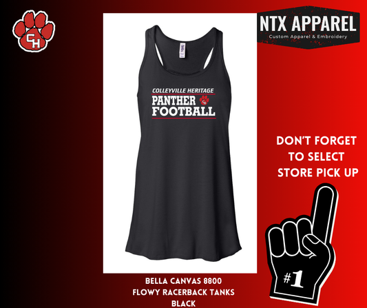 Panther Football- Flowy Racerback Tank Top