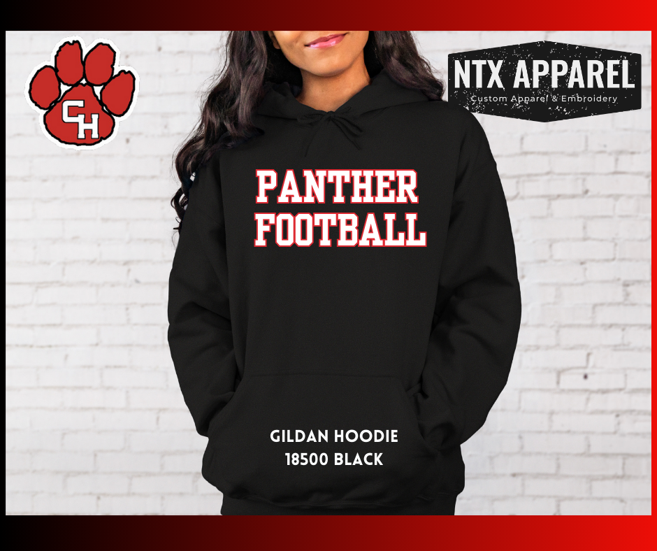 Panther Football Block Hoodie