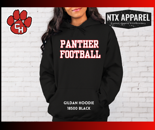 Panther Football Block Hoodie