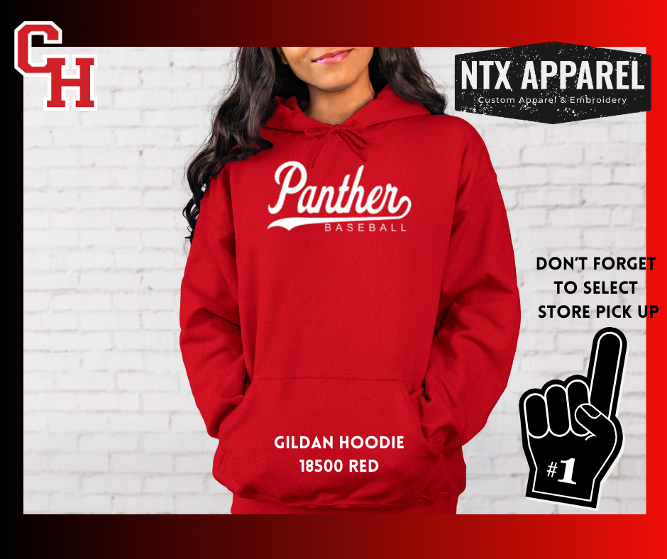 CHHS Panther Script Baseball Hoodie