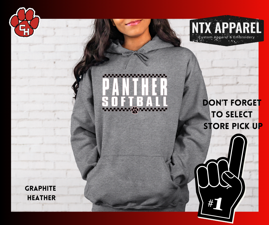 CHHS Softball Checkered Hoodie