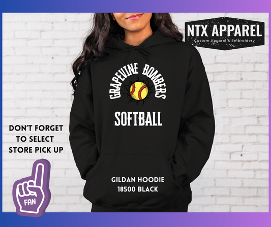 Grapevine Bombers Adult Hoodie