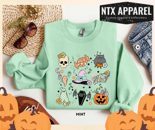 Spooky Cute Halloween-Crewneck Sweatshirt