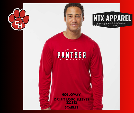Panther Red-Dri Fit Long Sleeved T-Shirt