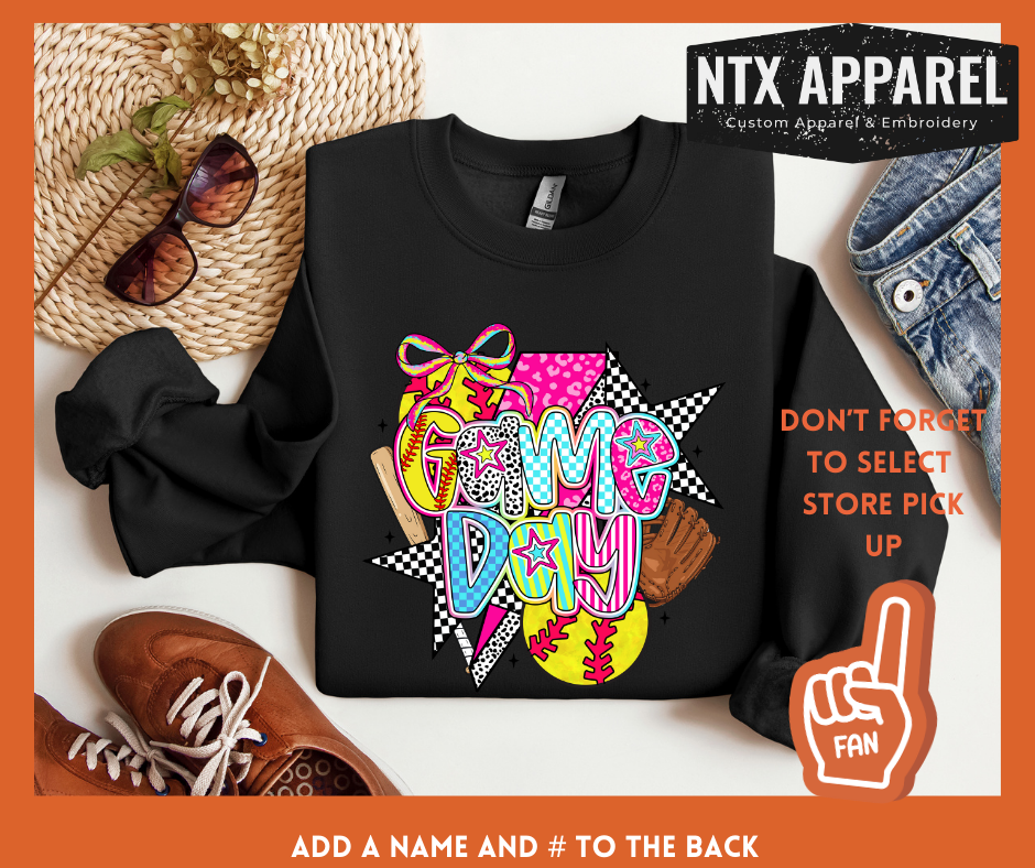 Crushers Preppy Game Day: Adult Crewneck Sweatshirt