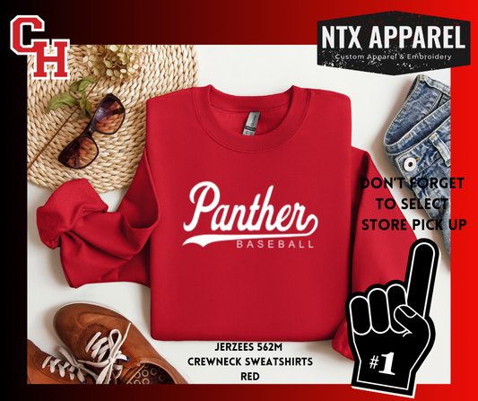 CHHS Baseball Panther Script Crewneck Sweatshirt