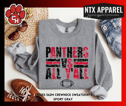 Panthers vs All Yall: Crewneck Sweatshirt
