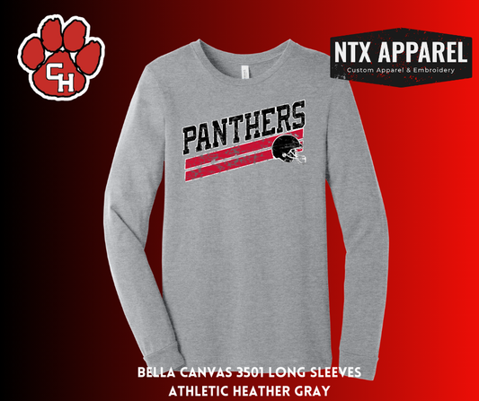 Panther Helmet- Bella+Canvas Long Sleeved T-Shirt