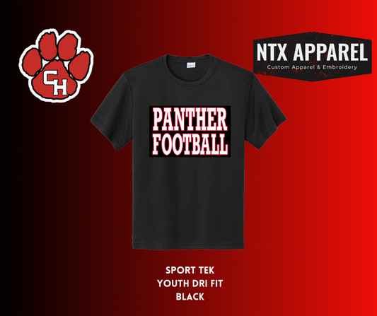 Panther Football Block-Youth Dri Fit T-shirt