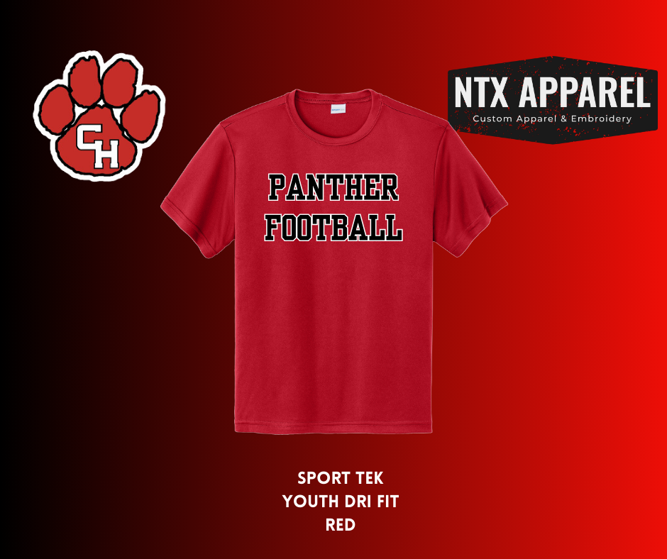 Panther Football Block-Youth Dri Fit T-shirt