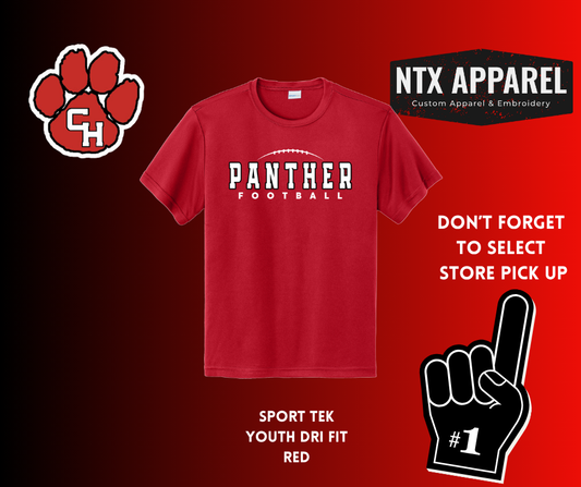 Panther Red-Youth Dri Fit T-shirt