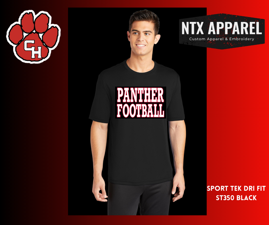 Panther Football Block Dri Fit T-Shirt