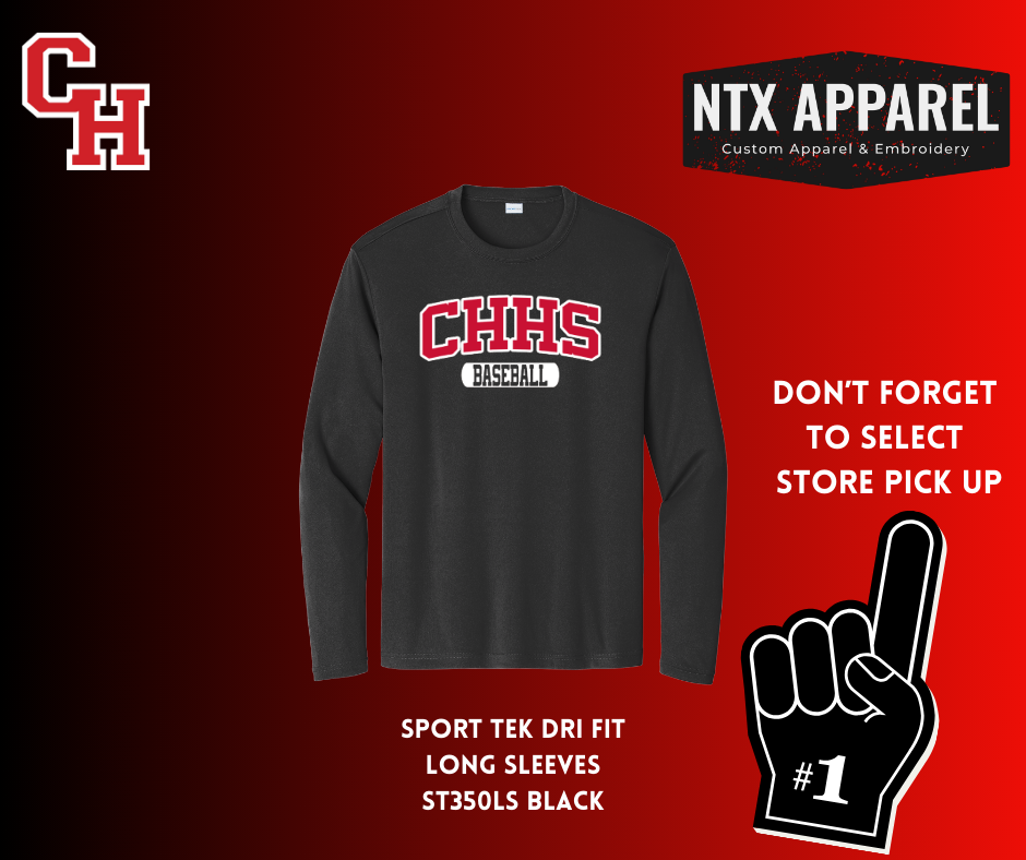 CHHS Baseball-Dri Fit Long Sleeved T-Shirt