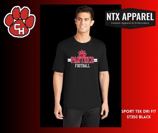 Panther Red & Black Dri Fit T-Shirt