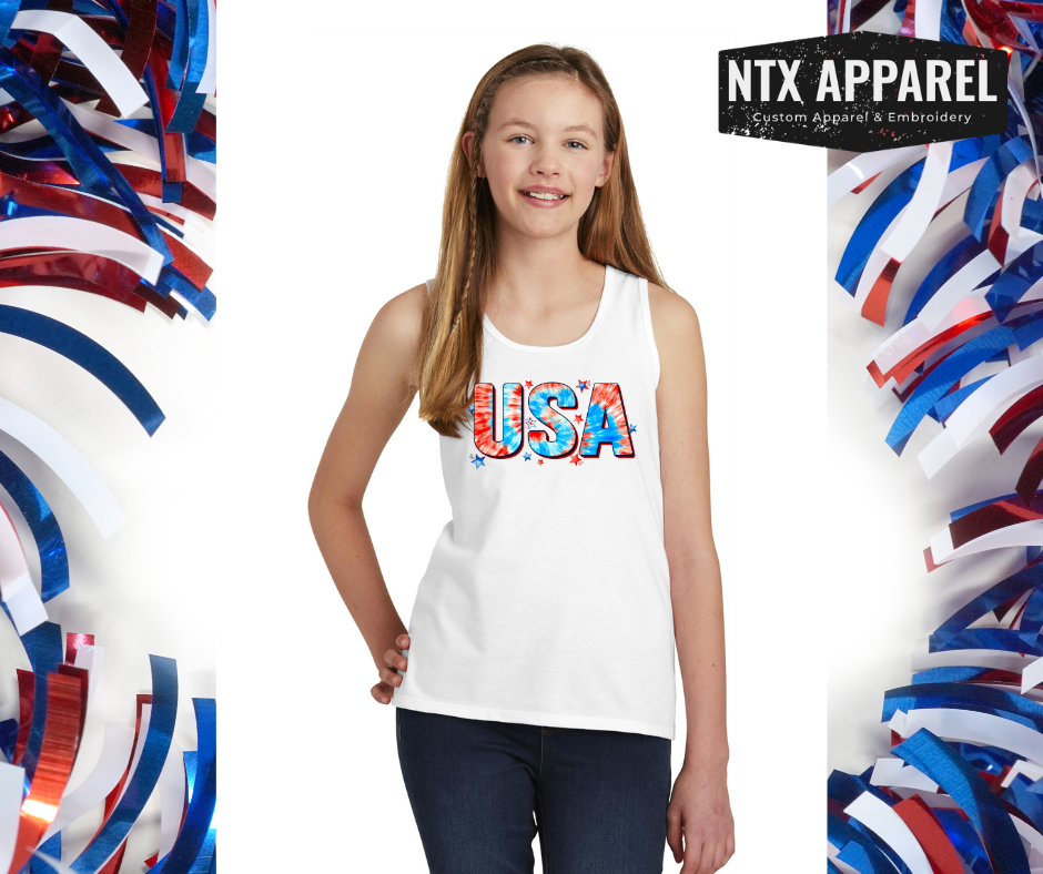 Tie Dye USA- Youth Tank Top