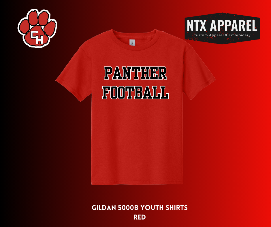 Panther Football Block- Youth T-Shirt