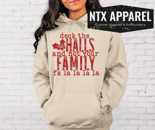 Deck the Halls (Red Ink) Hoodie