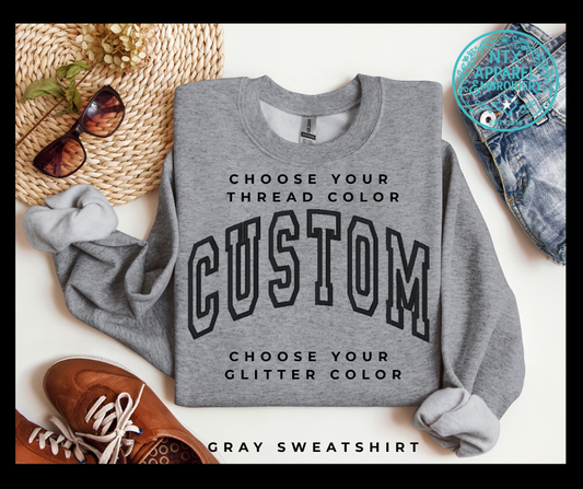 Glitter Mascot-CUSTOM Listing Embroidered Crewneck Sweatshirt